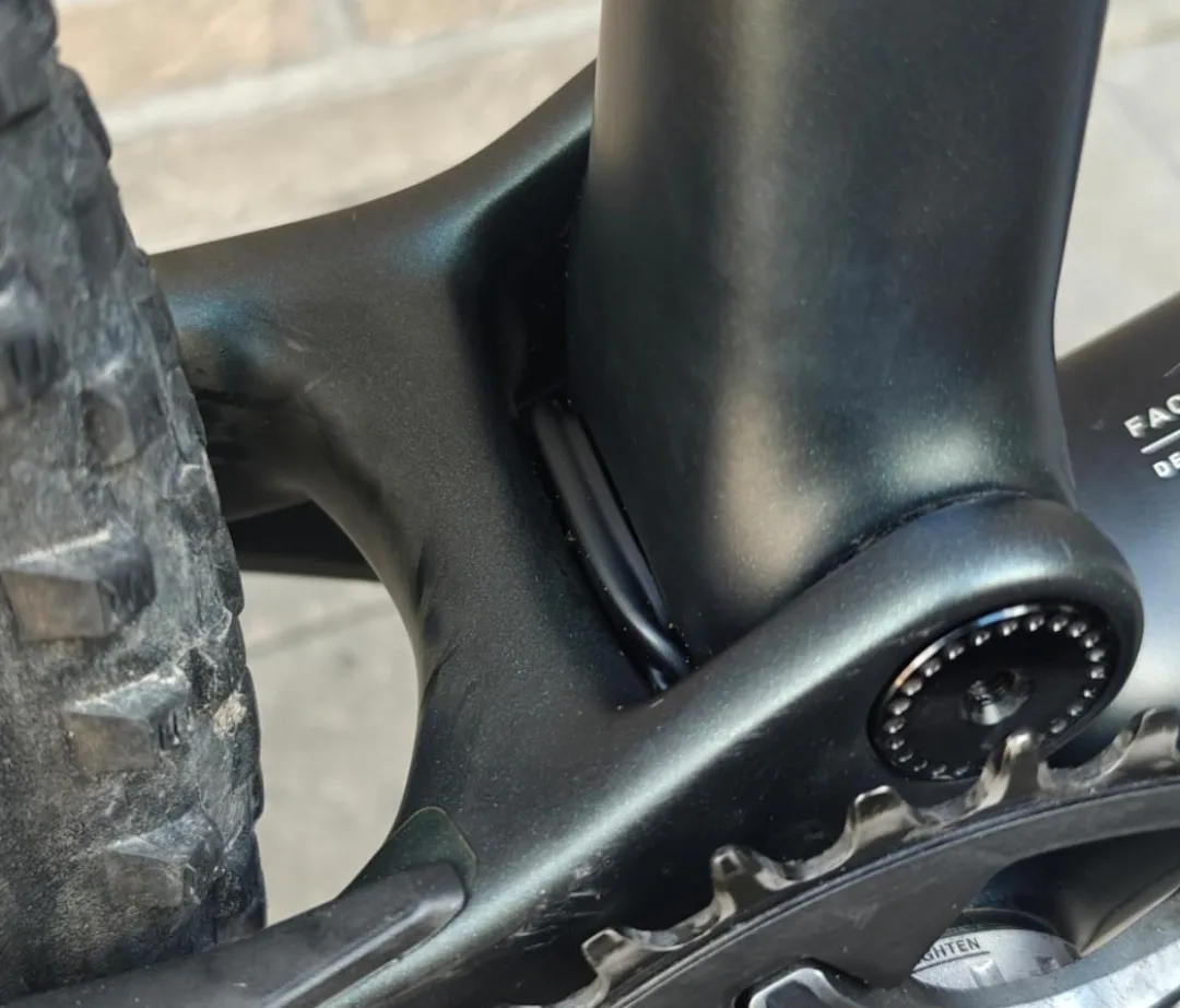 Dezelfde trapas en hetzelfde kettingblad, proper na de bikewash
